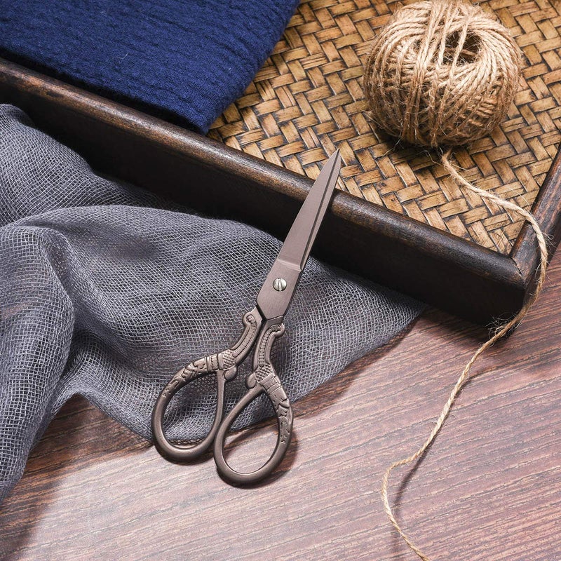 HITOPTY 5inch Vintage Style Scissors Titanium Plating Stainless Steel Antique Shears for Craft Embroidery Crochet Needle Point Knitting Project - Image 3